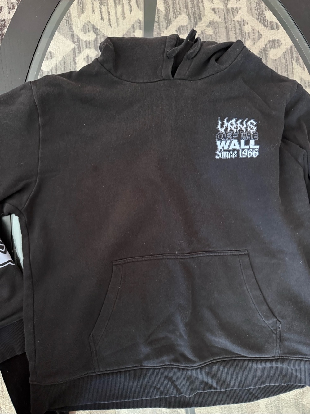 Vans Black Crewneck Sweatshirt with Small White Logo